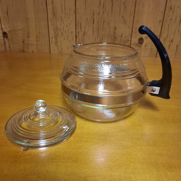 Vintage Clear Glass Tea Pot - Picture 5 of 5